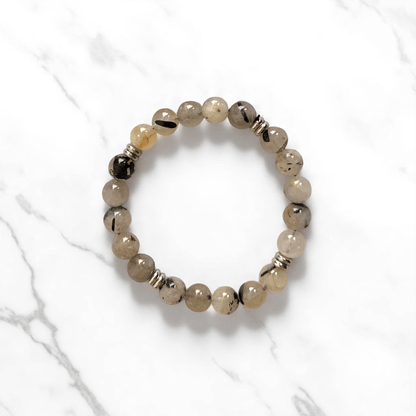 Linked Souls Bracelets | Obsidian & Rutile - For All | Includes: Bracelets (Set of 2)