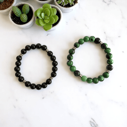 Radiant Union Bracelets | Obsidian & Zoisite - For All | Includes: Bracelets (Set of 2)