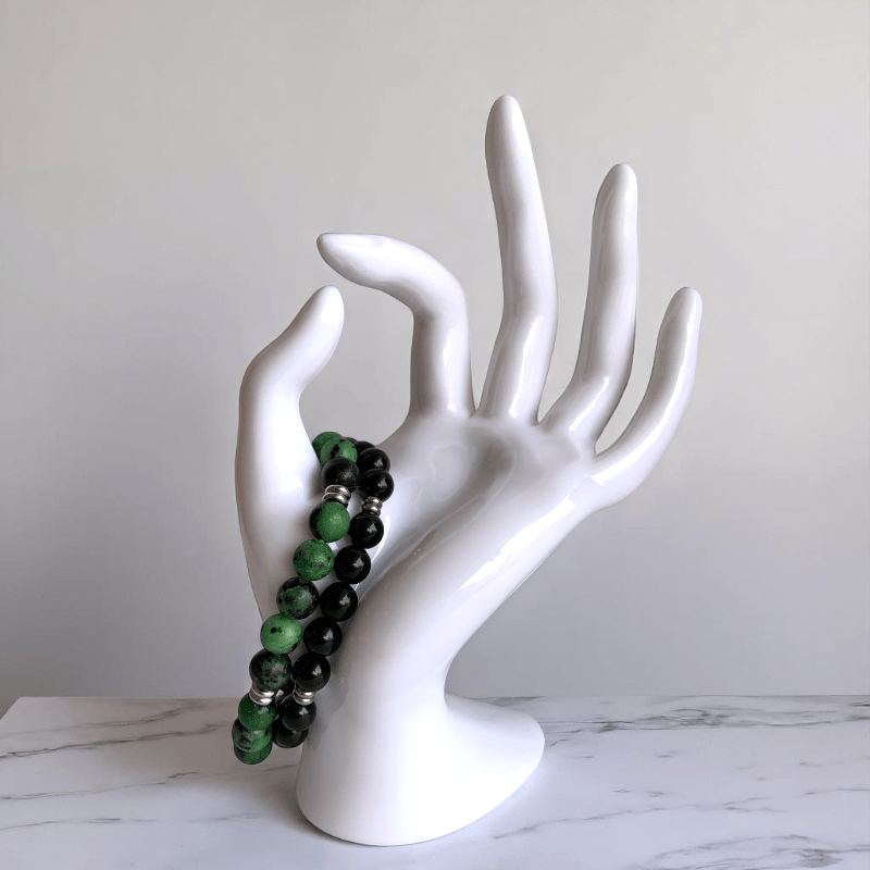 Radiant Union Bracelets | Obsidian & Zoisite - For All | Includes: Bracelets (Set of 2)