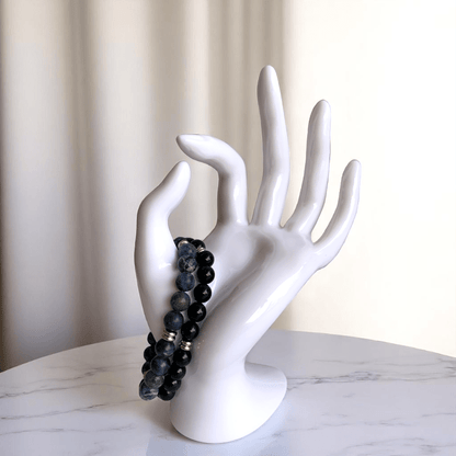 Dual Harmony Bracelets | Obsidian & Sodalite - For All | Includes: Bracelets (Set of 2)