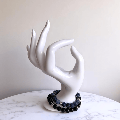 Dual Harmony Bracelets | Obsidian & Sodalite - For All | Includes: Bracelets (Set of 2)