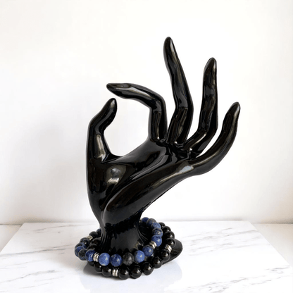 Dual Harmony Bracelets | Obsidian & Sodalite - For All | Includes: Bracelets (Set of 2)