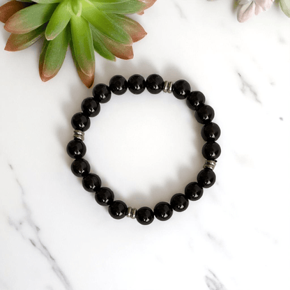 Gemstone Grace Bracelets | Obsidian & Agate - For All | Includes: Bracelets (Set of 2)
