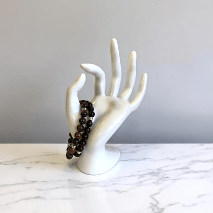 Grounded Power Bracelets | Black Obsidian & Red Tiger Eye - For All | Includes: Bracelets (Set of 2)
