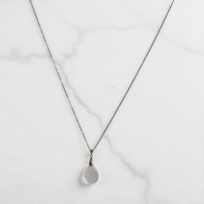 Divine Moon Necklace | Moonstone & PVD plated Stainless Steel - For Women | Includes: Necklace
