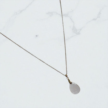 Divine Moon Necklace | Moonstone & PVD plated Stainless Steel - For Women | Includes: Necklace