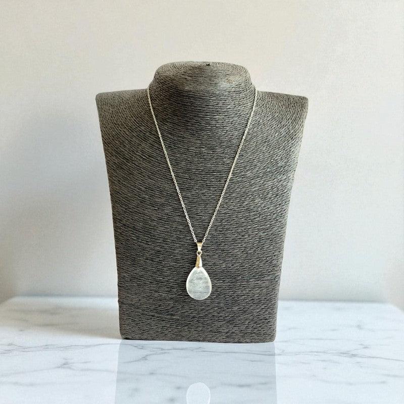 Divine Moon Necklace | Moonstone & PVD plated Stainless Steel - For Women | Includes: Necklace