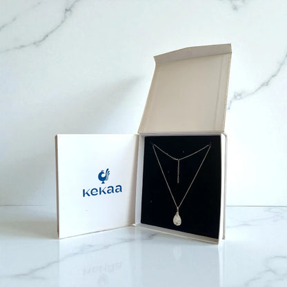 Pure Essence Necklace | Howlite & PVD plated Stainless Steel - For Women | Includes: Necklace