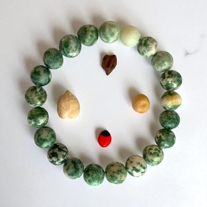 Luck Bracelet | Green Spot Agate - For Unisex | Includes: Bracelet