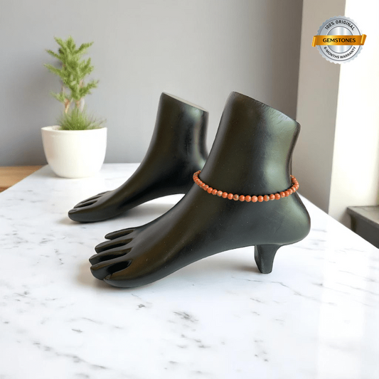 Sunkissed Trail Anklet | Mahogany Obsidian Stone - For Women | Includes: Anklet