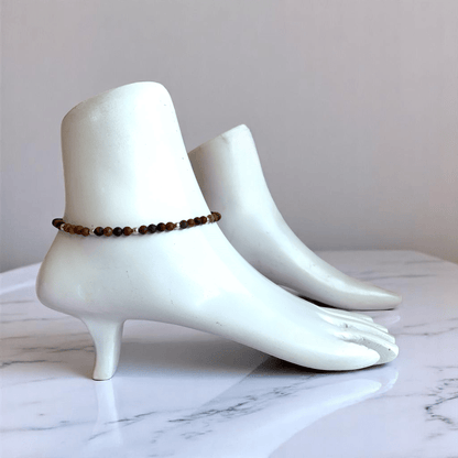 Island Glow Anklet | 925 Silver & Jasper Stone - For Women | Includes: Anklet