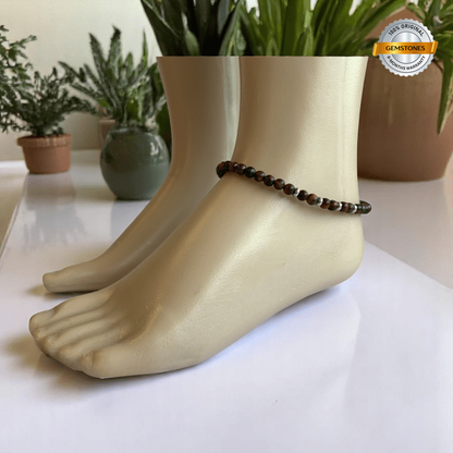Jungle Whirl Anklet | Tiger Eye Stone - For Girl Kids | Includes: Anklet