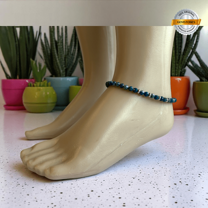 Fearless Glow Anklet | Azurite Stone - For Girl Kids | Includes: Anklet
