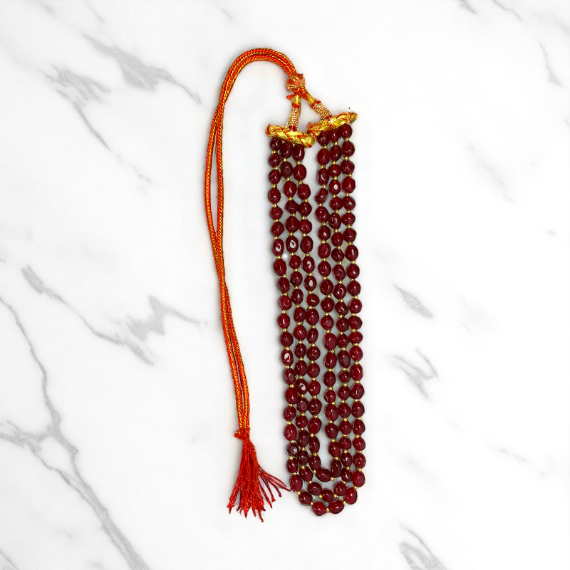 Crimson Aura Layered Necklace | Red Onyx Stone - For Women | Includes: Necklace