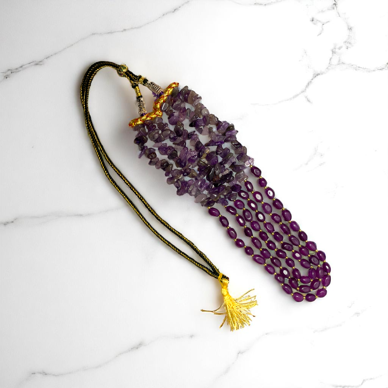 Purple Cosmos Layered Necklace | Amethyst Stone - For Women | Includes: Necklace