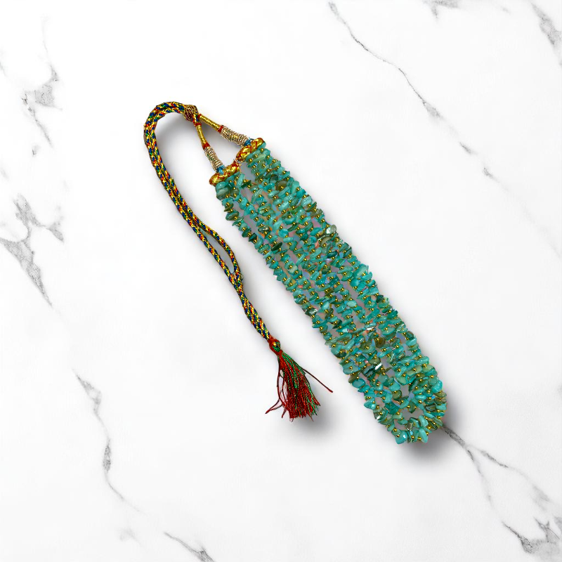 Divine Aqua Layered Necklace | Blue Turquoise Stone - For Women | Includes: Necklace