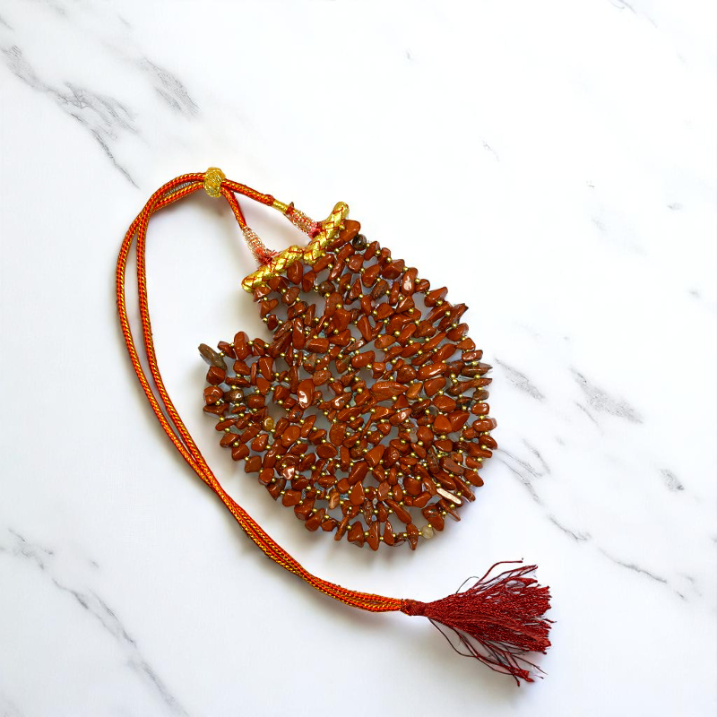 Dynasty Flame Layered Necklace | Red Jasper Stone - For Women | Includes: Necklace