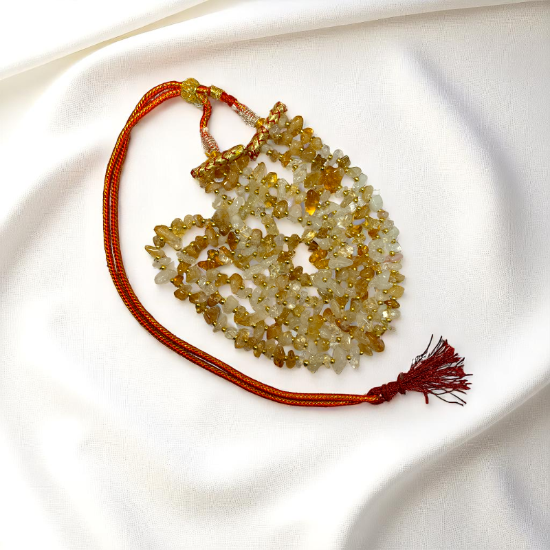 Crown Jewel Layered Necklace | Citrine Stone - For Women | Includes: Necklace