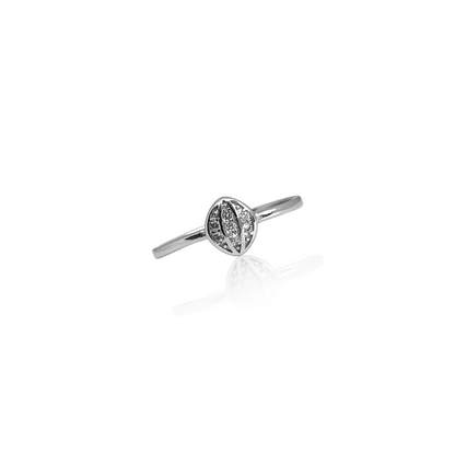 Graceful Ovate Ring | 925 Silver & Zircon - For Women | Includes: Ring