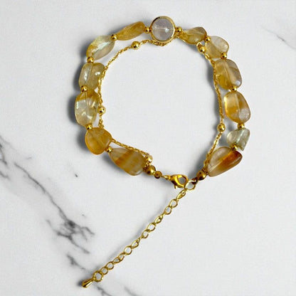 Sunbeam Double Layered Bracelet | Citrine - For Women | Includes: Bracelet
