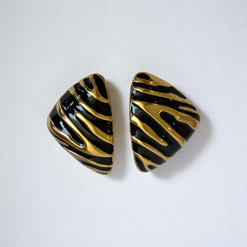 Noir Prism Set | PVD 18k Gold Plated - For Women | Includes: Necklace, Bracelet, Earrings, Ring