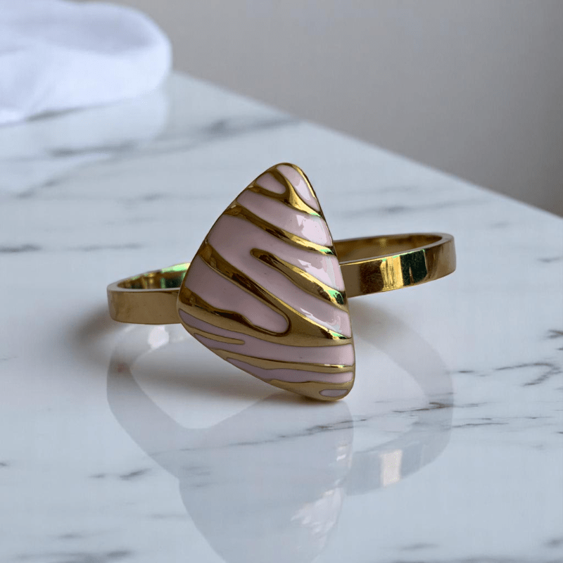 Blush Prism Set | PVD 18k Gold Plated - For Women | Includes: Necklace, Bracelet, Earrings, Ring
