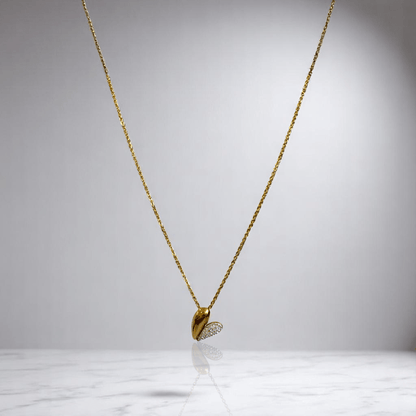 Amour Glow Set | PVD 18K Gold Plated, Water Proof- For Women | Includes: Necklace, Bracelet, Earrings, Ring