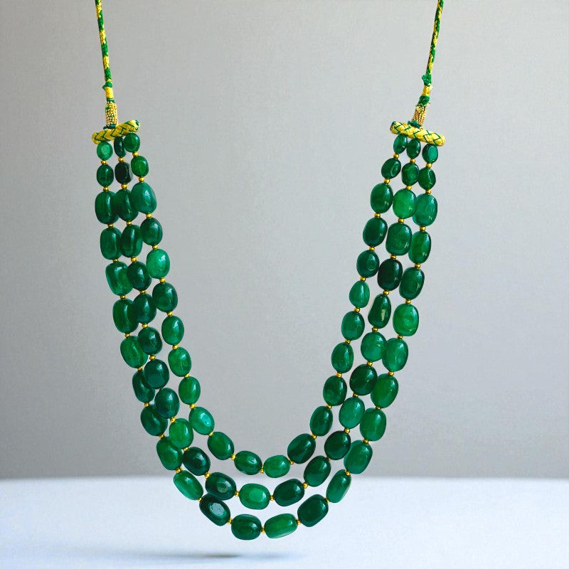 Eternal Jade Layered Necklace | Green Jade Stone - For Women | Includes: Necklace