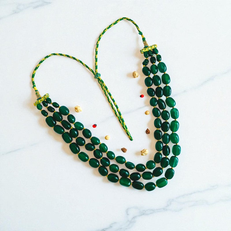 Eternal Jade Layered Necklace | Green Jade Stone - For Women | Includes: Necklace