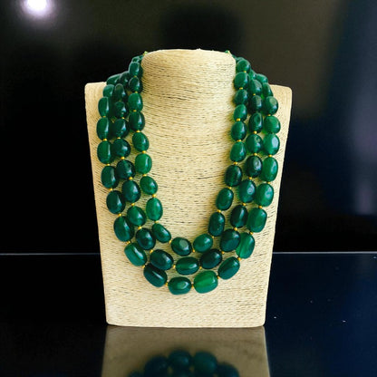 Eternal Jade Layered Necklace | Green Jade Stone - For Women | Includes: Necklace