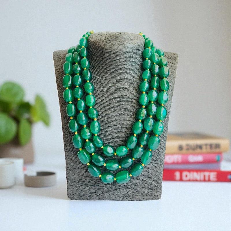 Eternal Jade Layered Necklace | Green Jade Stone - For Women | Includes: Necklace