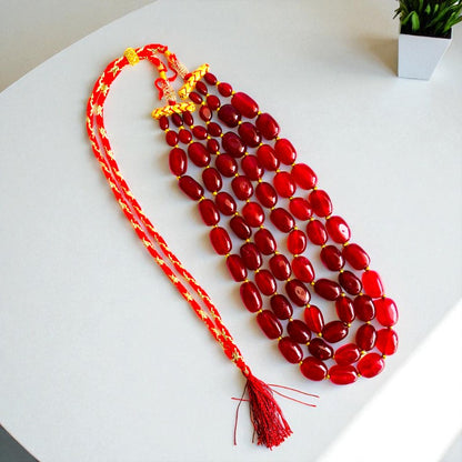 Sovereign Glow Layered Necklace | Red Jade Stone - For Women | Includes: Necklace