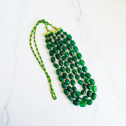 Eternal Jade Layered Necklace | Green Jade Stone - For Women | Includes: Necklace