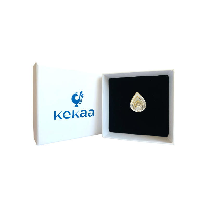 Dewdrop Leaf Ring | 925 Silver & Zircon - For Women | Includes: Ring