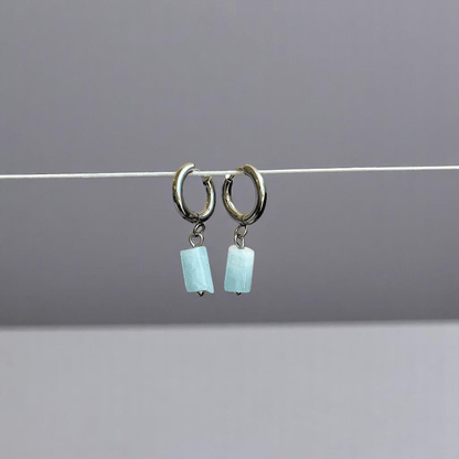 Ocean Drop Earrings | Natural Aquamarine - For Women | Includes: Earrings