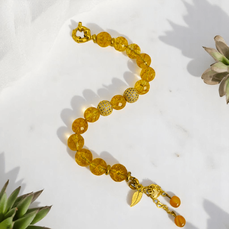 Citrine Sunshine Bracelet | Yellow Citrine Stone - For Women | Includes: Bracelet
