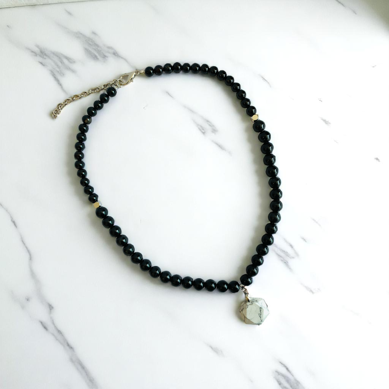 Royal Artefacts Necklace | Howlite & Blue Sunstone - For Women | Includes: Necklace