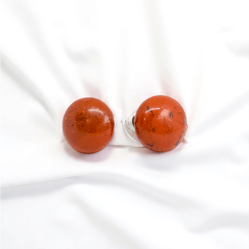 Crimson Glow Earrings | Red Agate Stone - For Women | Includes: Earrings