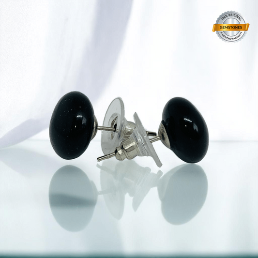 Midnight Guard Earrings | Obsidian Stone - For Women | Includes: Earrings