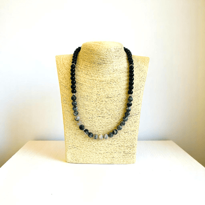 Serpent Glow Necklace | Black Web Jasper Stone - For All | Includes: Necklace
