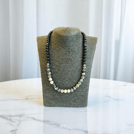 Serpent Glow Necklace | Black Web Jasper Stone - For All | Includes: Necklace