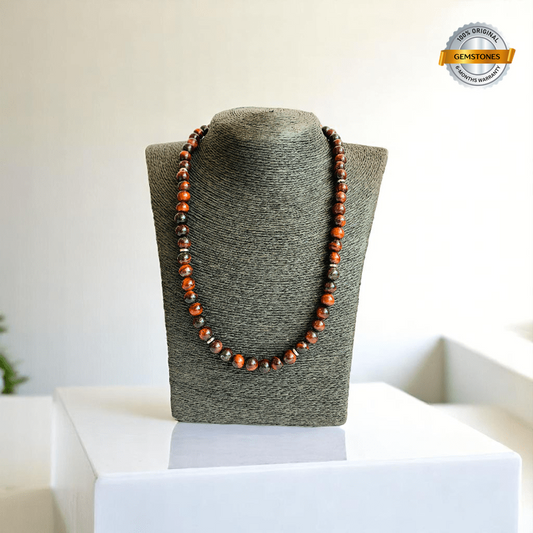 Grounded Flame Necklace | Red Tiger Eye Stone - For All | Includes: Necklace