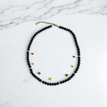 Enchanted Scales Necklace | Black Obsidian Stone - For All | Includes: Necklace
