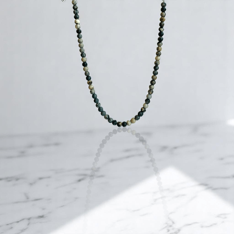 Mystic Web Necklace | Black Web Jasper Stone - For All | Includes: Necklace