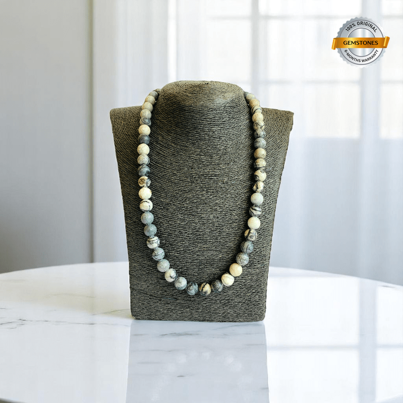 Mystic Web Necklace | Black Web Jasper Stone - For All | Includes: Necklace