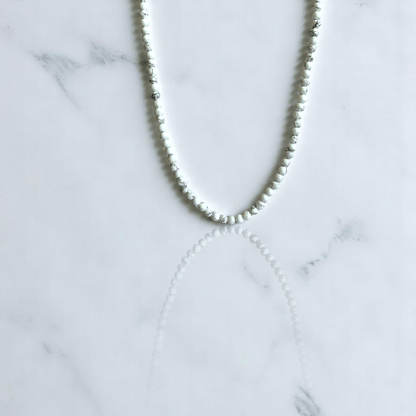 Peaceful Aura Necklace | White Howlite Stone - For All | Includes: Necklace