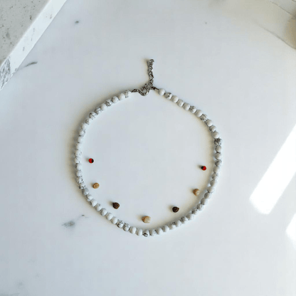 Peaceful Aura Necklace | White Howlite Stone - For All | Includes: Necklace