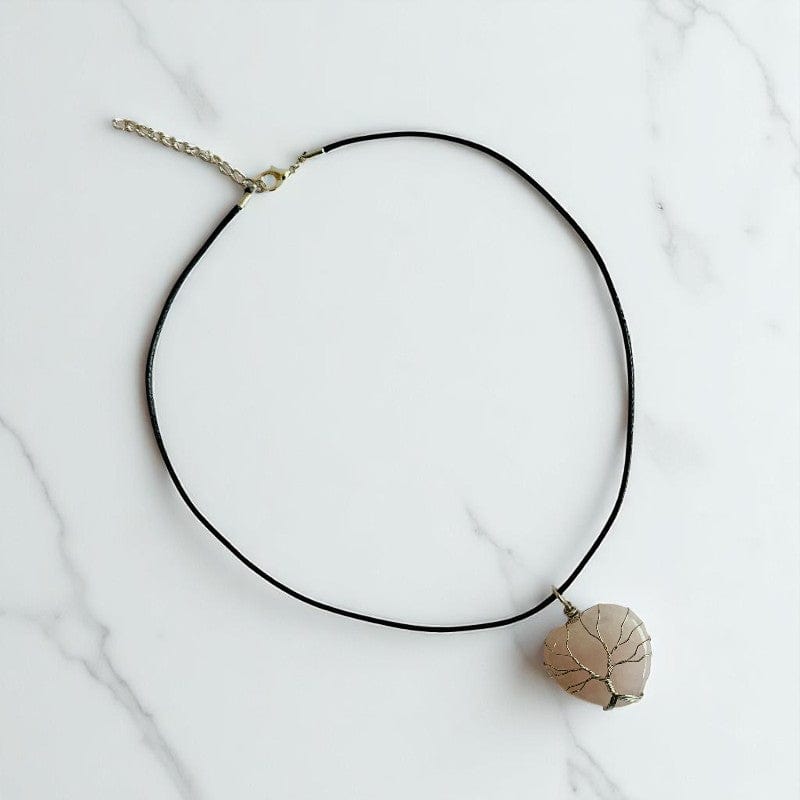 Tree of Life Love Necklace | Rose Quartz - For Women | Includes: Necklace
