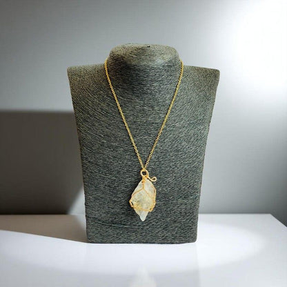 Abundance Raw Pendant Necklace | Citrine - For Women | Includes: Necklace
