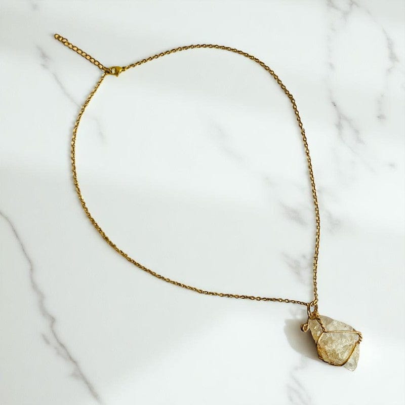 Abundance Raw Pendant Necklace | Citrine - For Women | Includes: Necklace